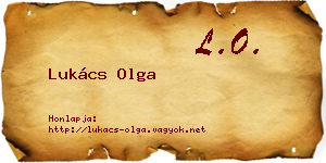 Lukács Olga névjegykártya