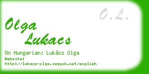olga lukacs business card