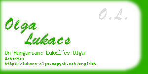 olga lukacs business card